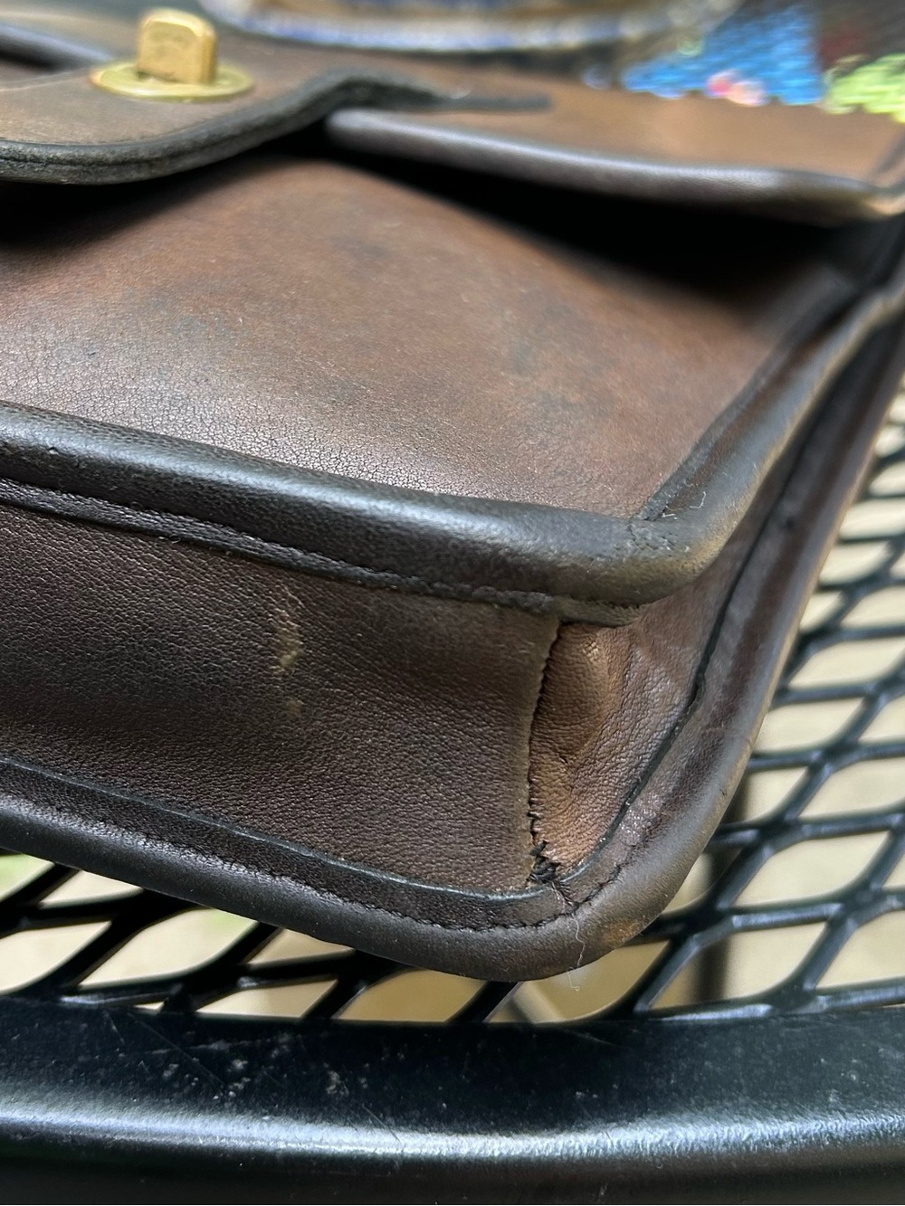Coach Vintage Brown NYC Leather Briefcase with Brass Hardware - Picture 3 of 15